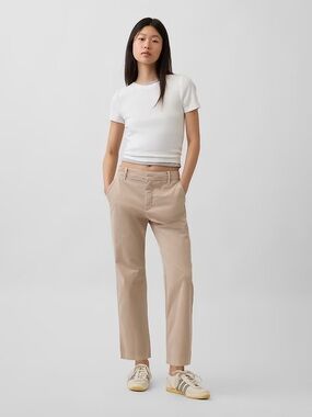 GAP Girlfriend Khaki Pants - Light Beige